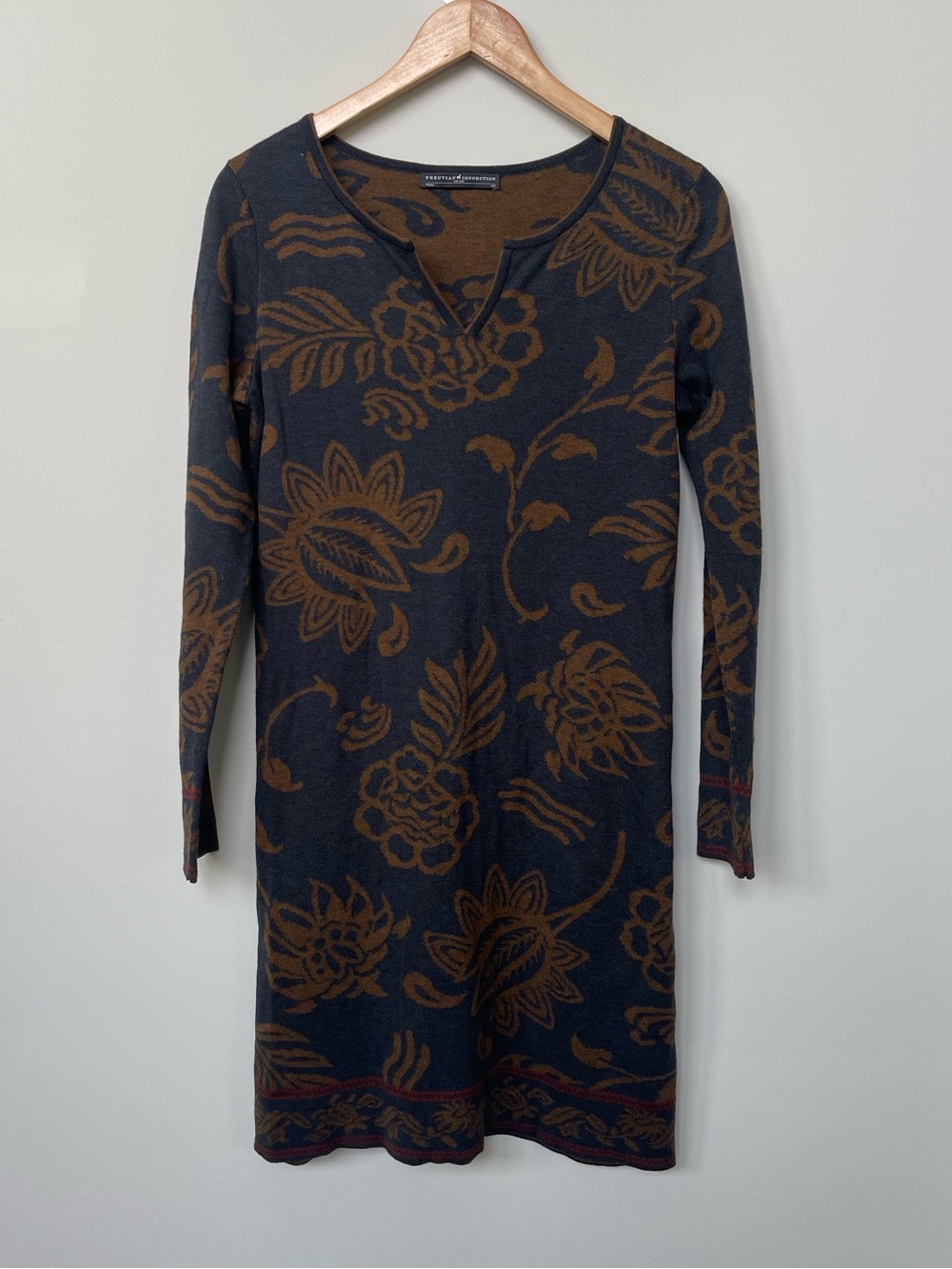Peruvian Connection | Split Neck Pima Cotton Dress